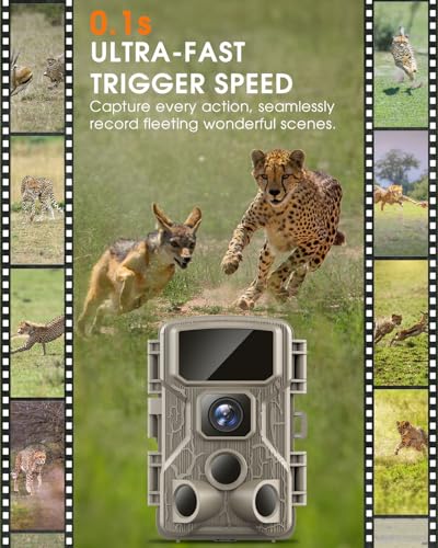 WiFi 4K 64MP Trail Camera with Night Vision IP67 Waterproof J585