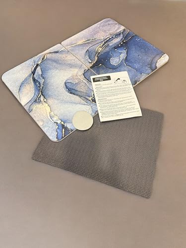 Stone Blue Marble Kitchen Drying Mat Z2407