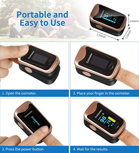 Pulse Oximeter Fingertip with Large OLED Digital Display V41961