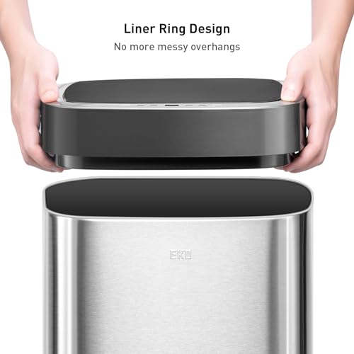 50 Liter Matte Stainless Steel Motion Sensor Trash Can J47791