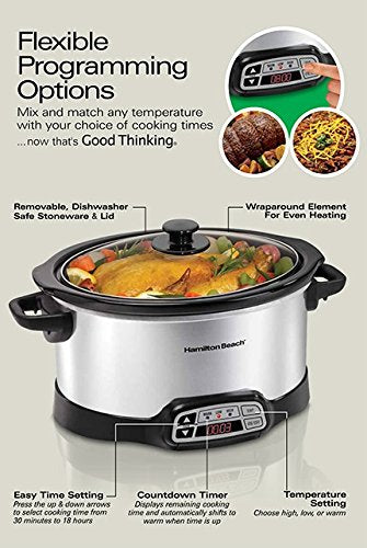 6-Quart Programmable Slow Cooker With Digital Timer C276926