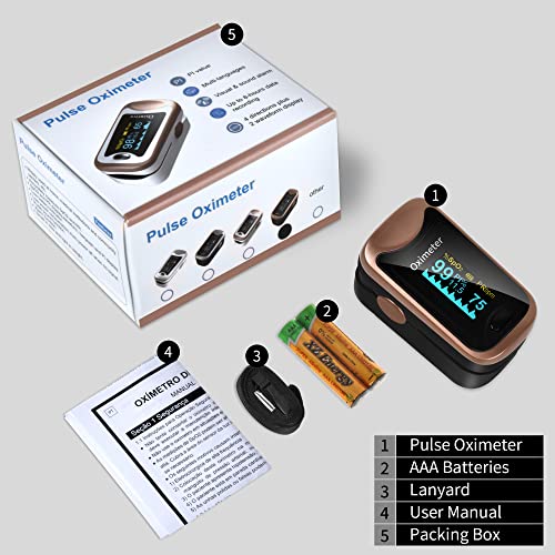 Pulse Oximeter Fingertip with Large OLED Digital Display V41961