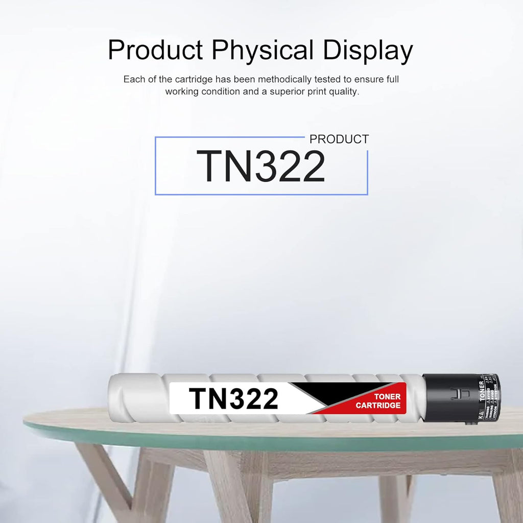 Compatible Toner Cartridge for Konica Minolta TN322 Bizhub 224 364 284 Printer, High Yield, 24,500 Pages B4232