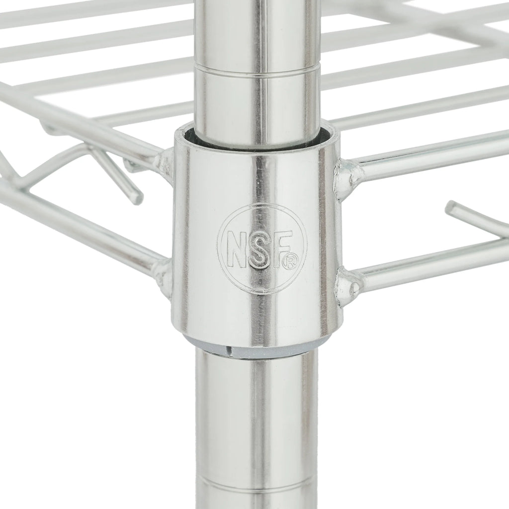 3-Tier Chrome Rolling Cart C5144