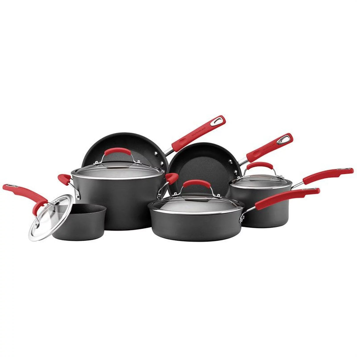 10 Piece Hard Anodized Non-Stick Pots and Pans T55245