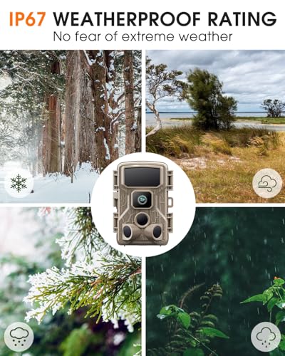 WiFi 4K 64MP Trail Camera with Night Vision IP67 Waterproof J585