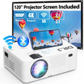 1080P 5G Wifi Bluetooth 5.1 4K Outdoor Movie Projector with 120 Screen G67787