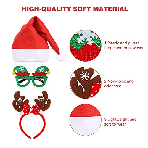 52 Pcs Christmas Photo Booth Props Kit B126090