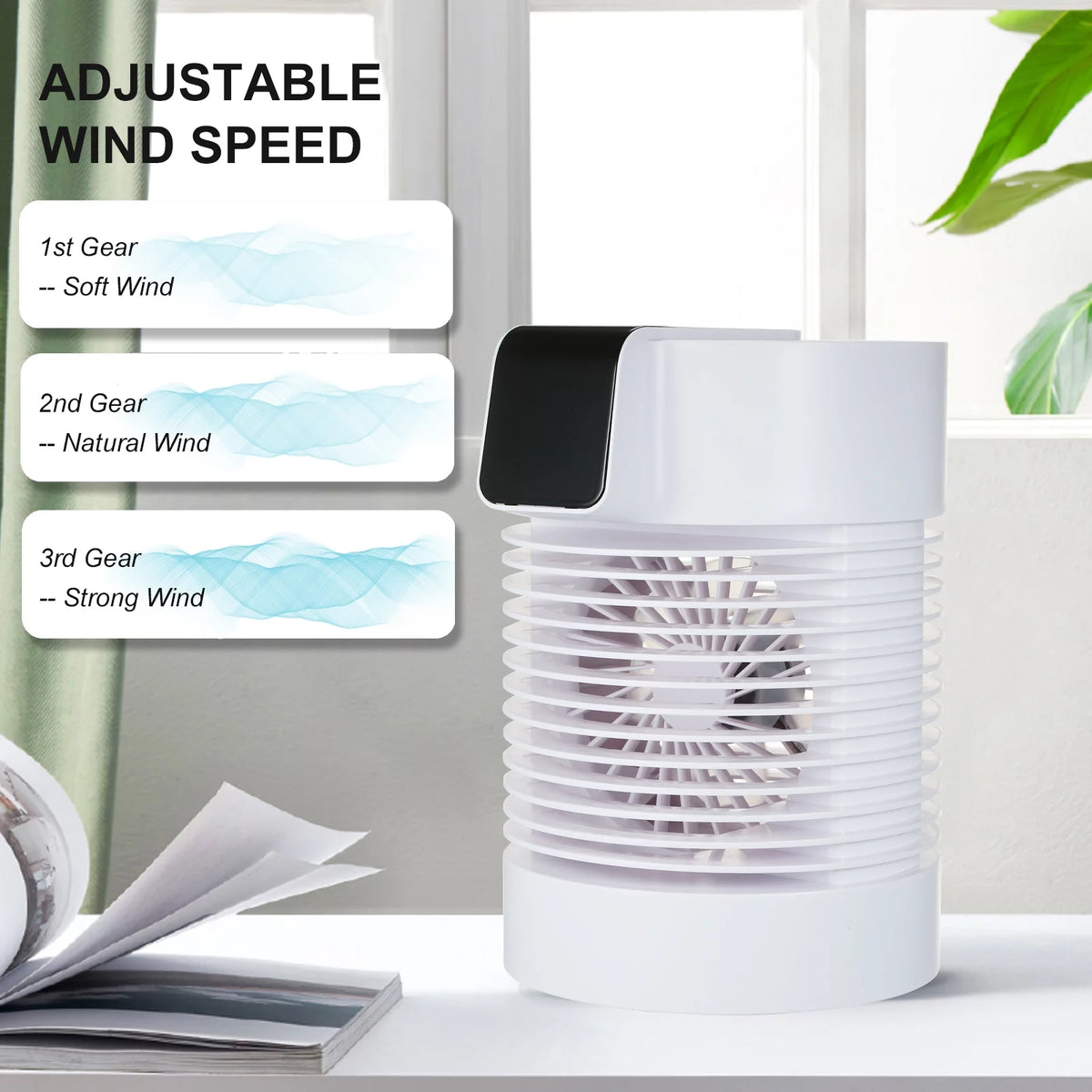 Portable Air Cooler & Humidifier Touch Control 360-degree Rotatable F476546