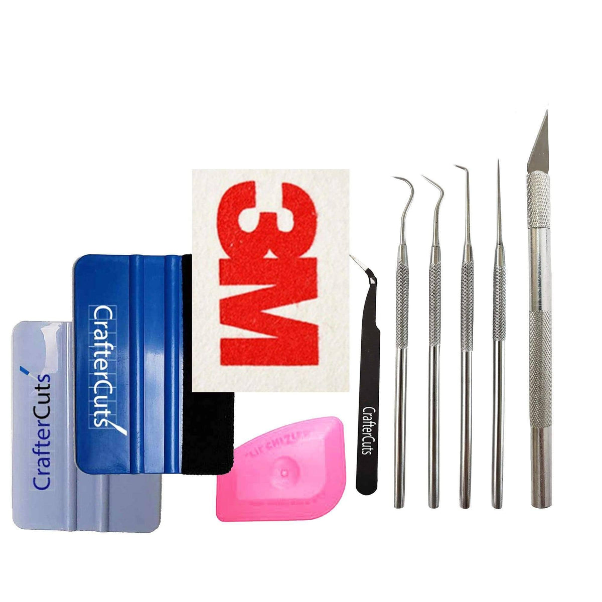 Silhouette Cameo 4 Black Bundle with Vinyl Starter Kit, Heat Transfer Starter Kit, 2 Autoblade-2, 24 Pack of Pens, CC Vinyl Tool K827878