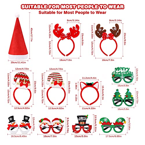 52 Pcs Christmas Photo Booth Props Kit B126090