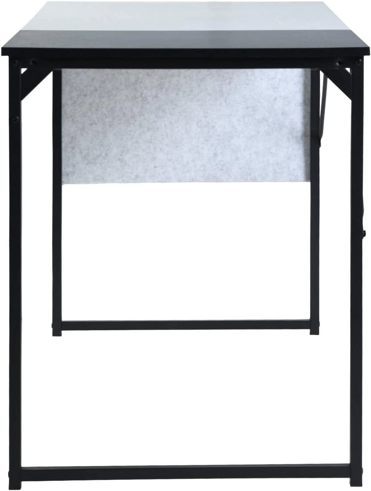 Black White 47 inch Metal Frame Computer Desk with Storage Bag X751
