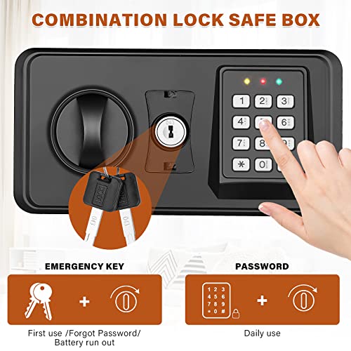 1.0 Cubic Fireproof Waterproof Digital Keypad Safe with Fireproof Money Bag I72073