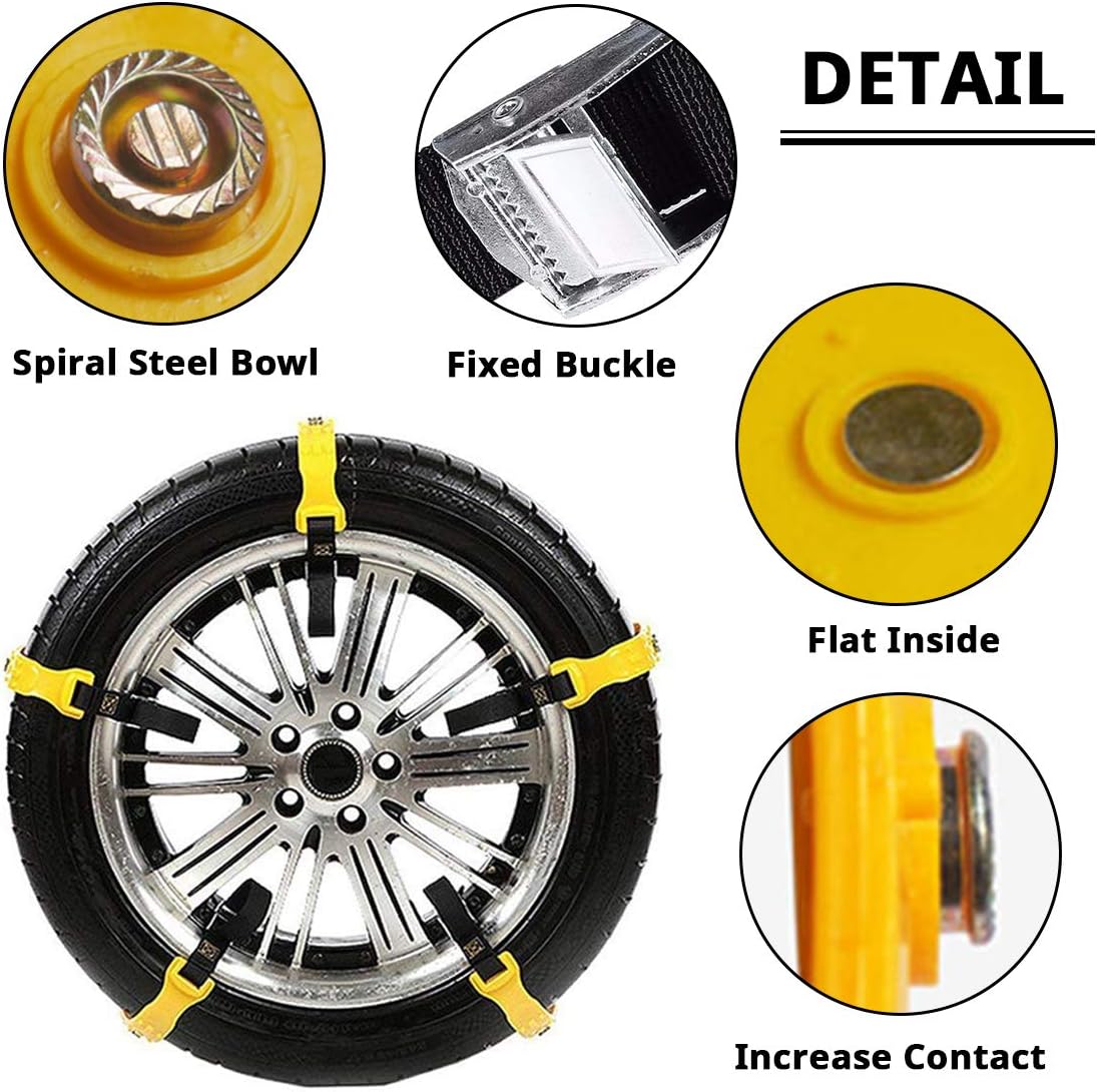 10 Pcs Car Tire Chains for Snow Ice Mud Z1509
