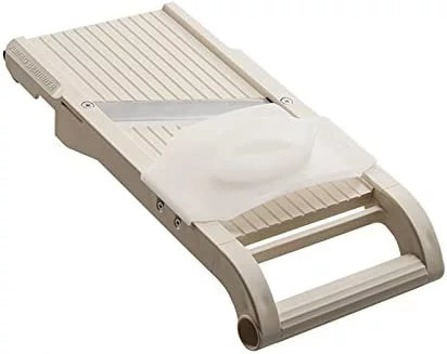 Beige Mandoline Slicer with Stainless Steel Blade W659