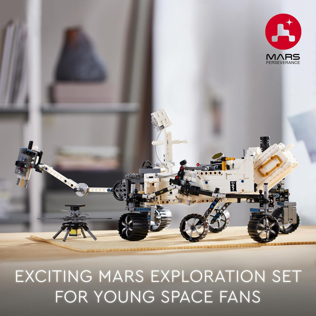 LEGO Technic Mars Rover Perseverance Building Kit with Replica Ingenuity Helicopter O67946