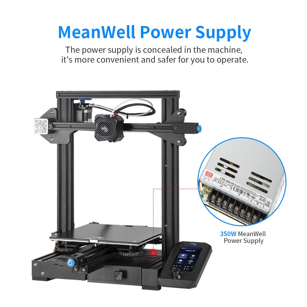 3D Printer with Carborundum Glass Platform 8.66x8.66x9.84 Inch Printing Size E774