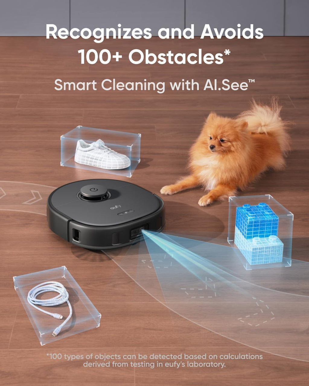 Robot Vacuum and Mop with 8,000 Pa Suction, Dual Mops with Auto-Lift, Carpet Detection, AI Obstacle Avoidance, Auto Mop Washing, Auto Drying, Self-Emptying D925