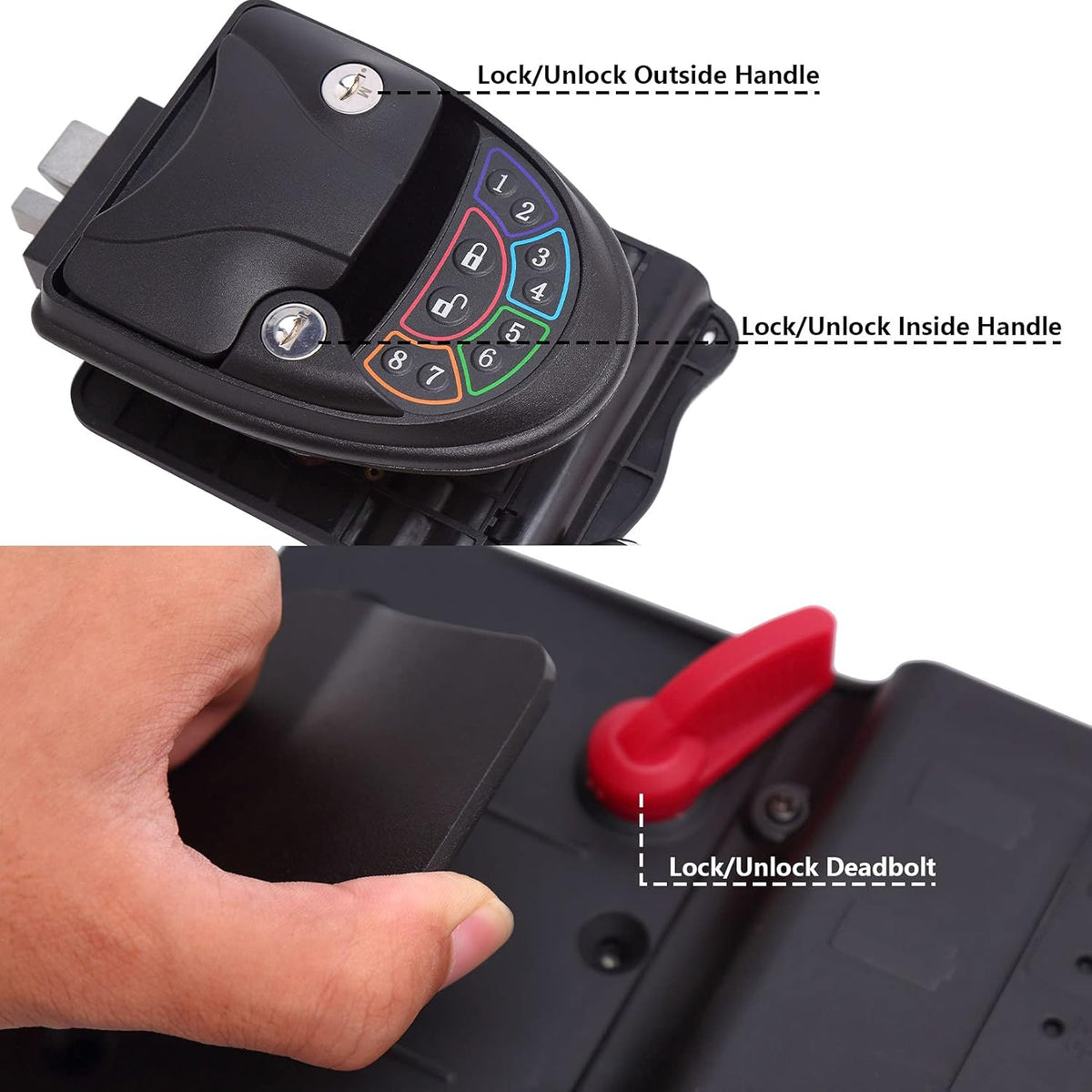 RV Keyless Entry Door Lock with Steel Core U178