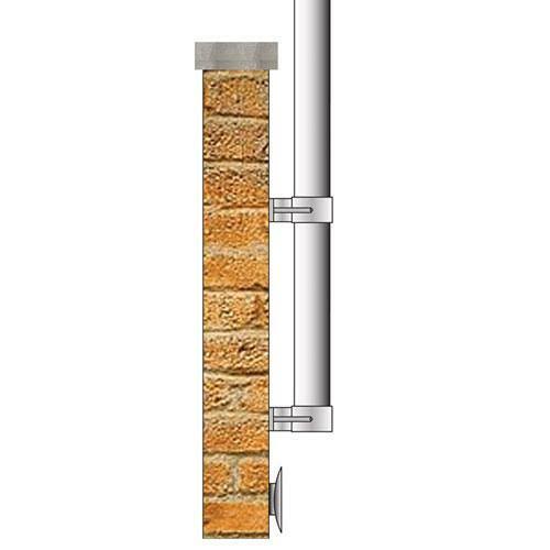 Vertical Wall Mount Flagpole Y557396
