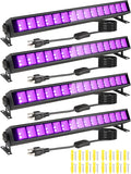 4 Pack 30W Black Light Bar with Switch Plug 5ft Cable X44596