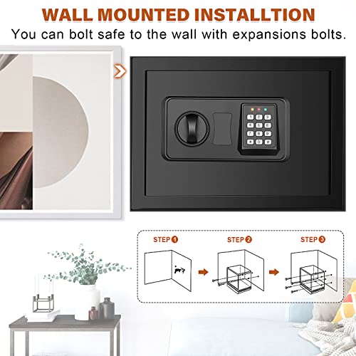 1.0 Cubic Fireproof Waterproof Digital Keypad Safe with Fireproof Money Bag I72073