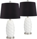 White Ceramic LED Table Lamps Set of 2 L573
