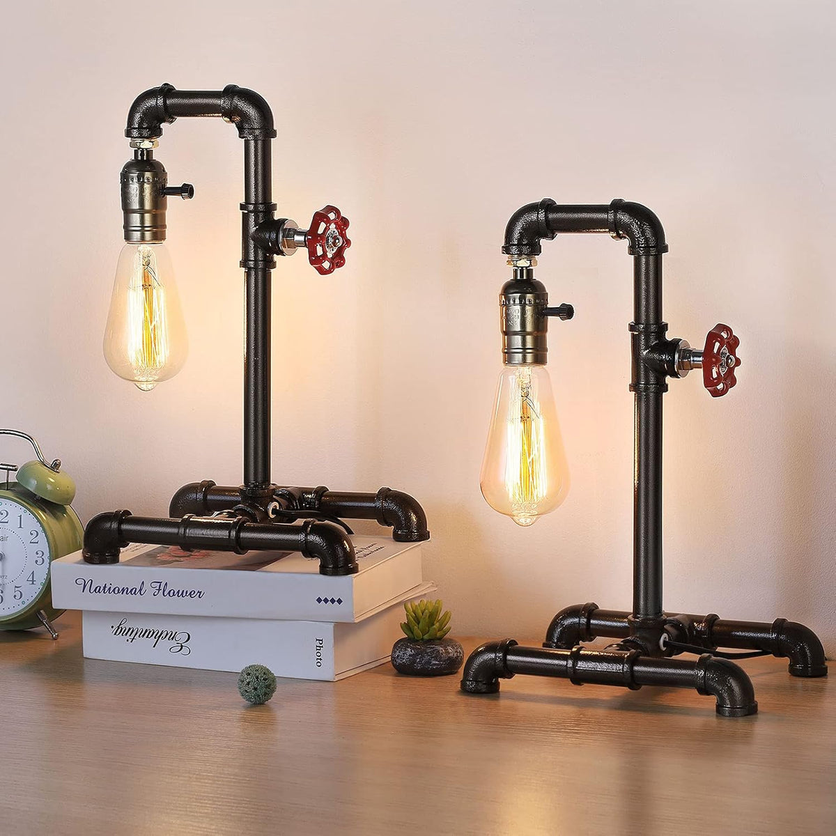 Retro Industrial Rustic Bronze Metal Table Lamp L750338