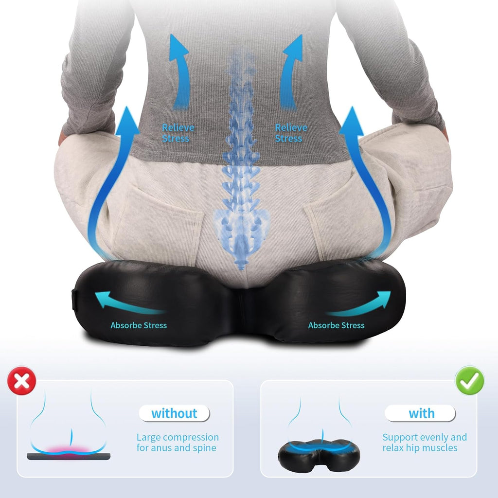 Firm Support Leather Seat Cushion for Sciatica V98342