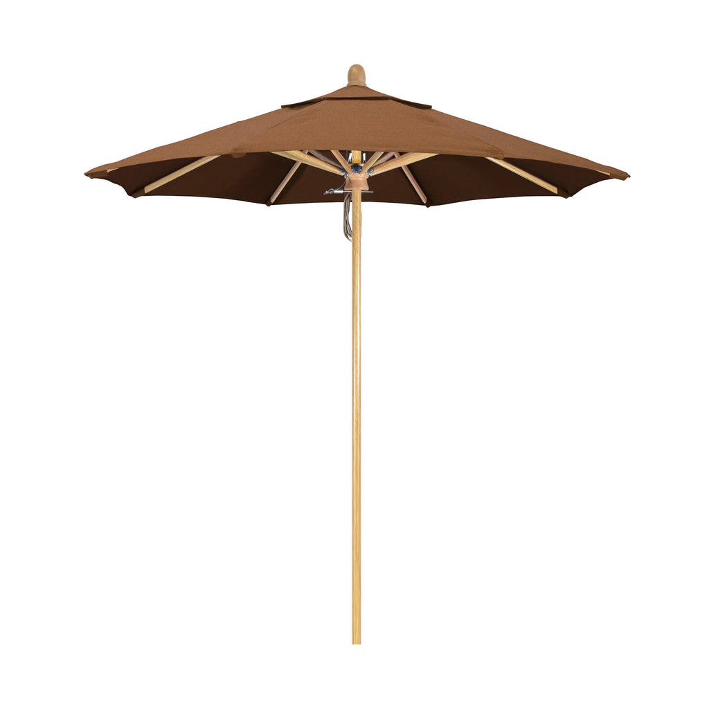 White Oak Fiberglass Pole Market Umbrella X774253