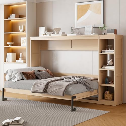 Full-Size Foldable Wall Bed with Storage Drawer O702