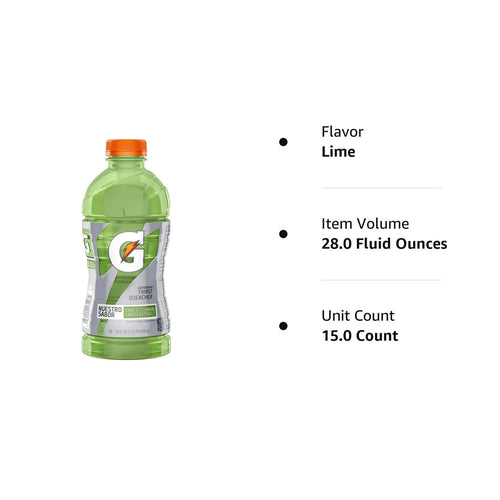 15 Units Gatorade Cucumber Lime, 28 oz I69608