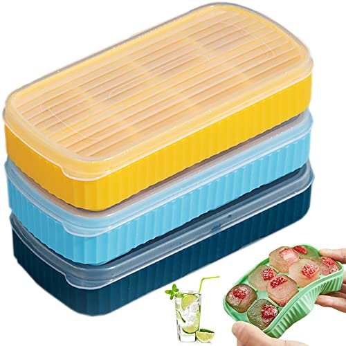 3 Pack Silicone Mini Ice Cube Trays with Lid X92152
