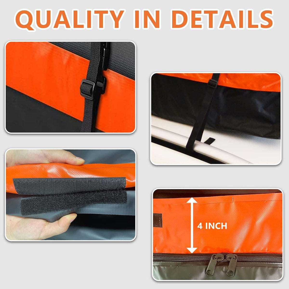 100% Waterproof 15 Cubic Feet Rooftop Cargo Carrier A7668
