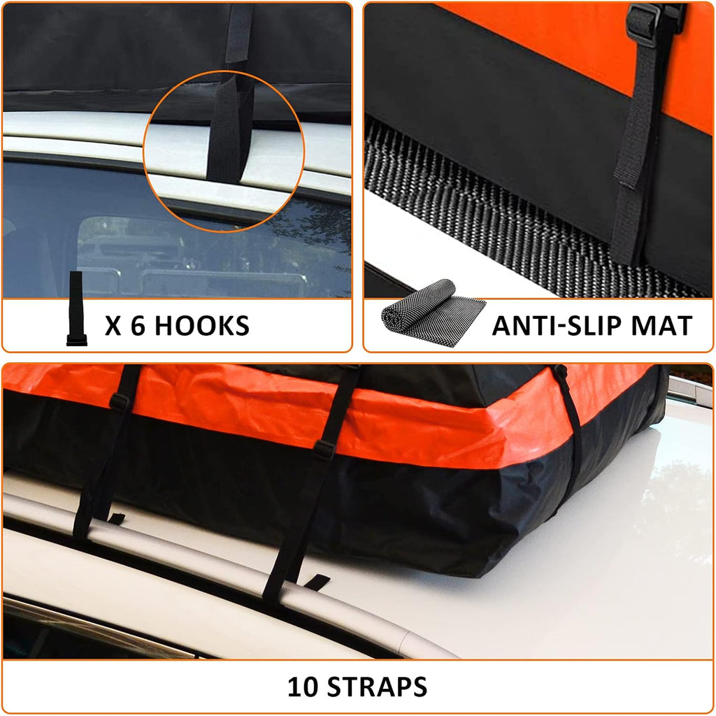 100% Waterproof 15 Cubic Feet Rooftop Cargo Carrier A7668