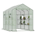 56x28x76 inch Waterproof Portable Walk-in Greenhouse with Roll-Up Zipper and Shelves L47151