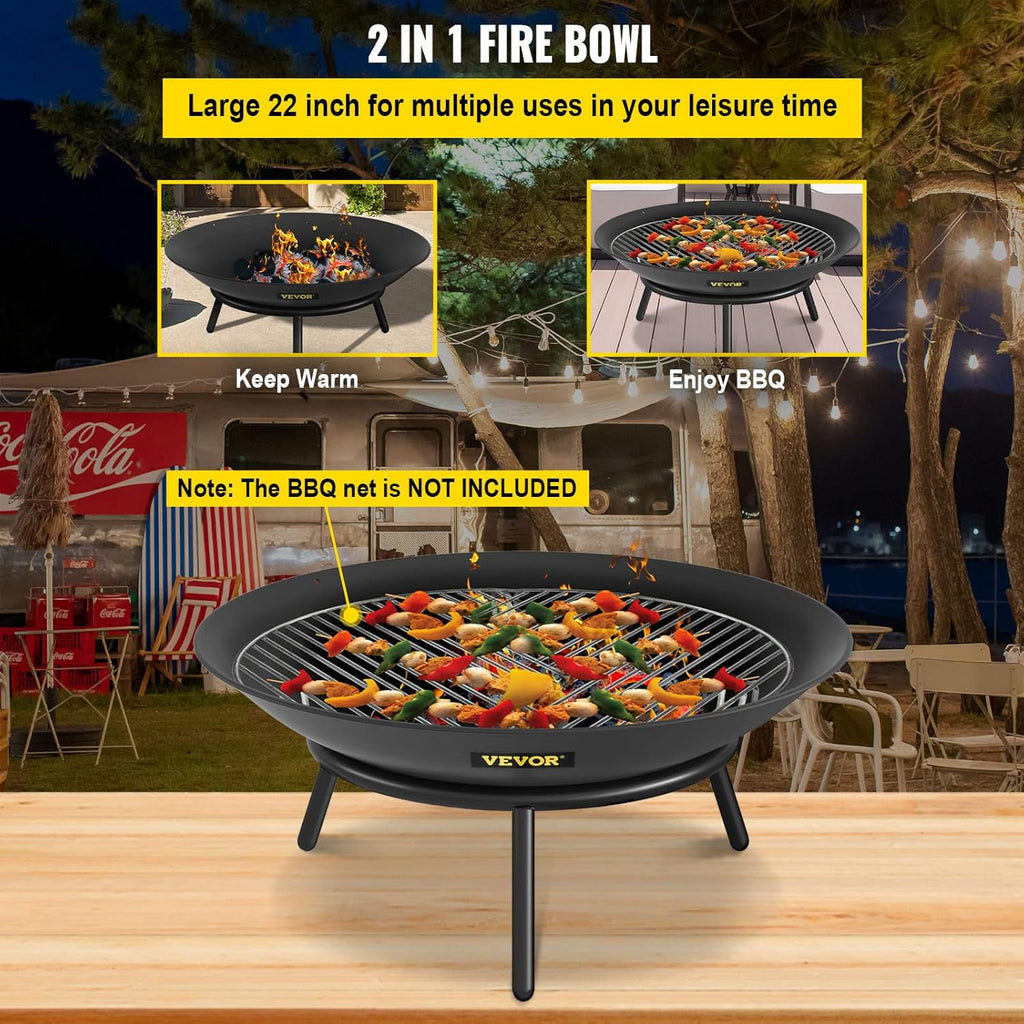 22-Inch Round Carbon Steel Fire Pit Bowl Q8998
