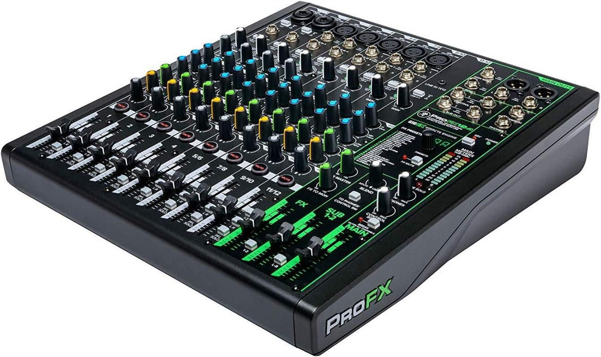 12-Channel USB Mixer Bundle with Headphones and Cables P724