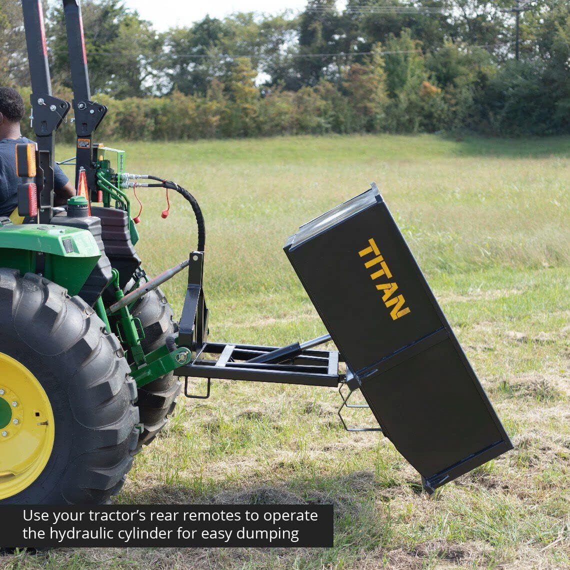 30 Cu. FT Hydraulic Dump Box, Category 1, 3-Point A683540