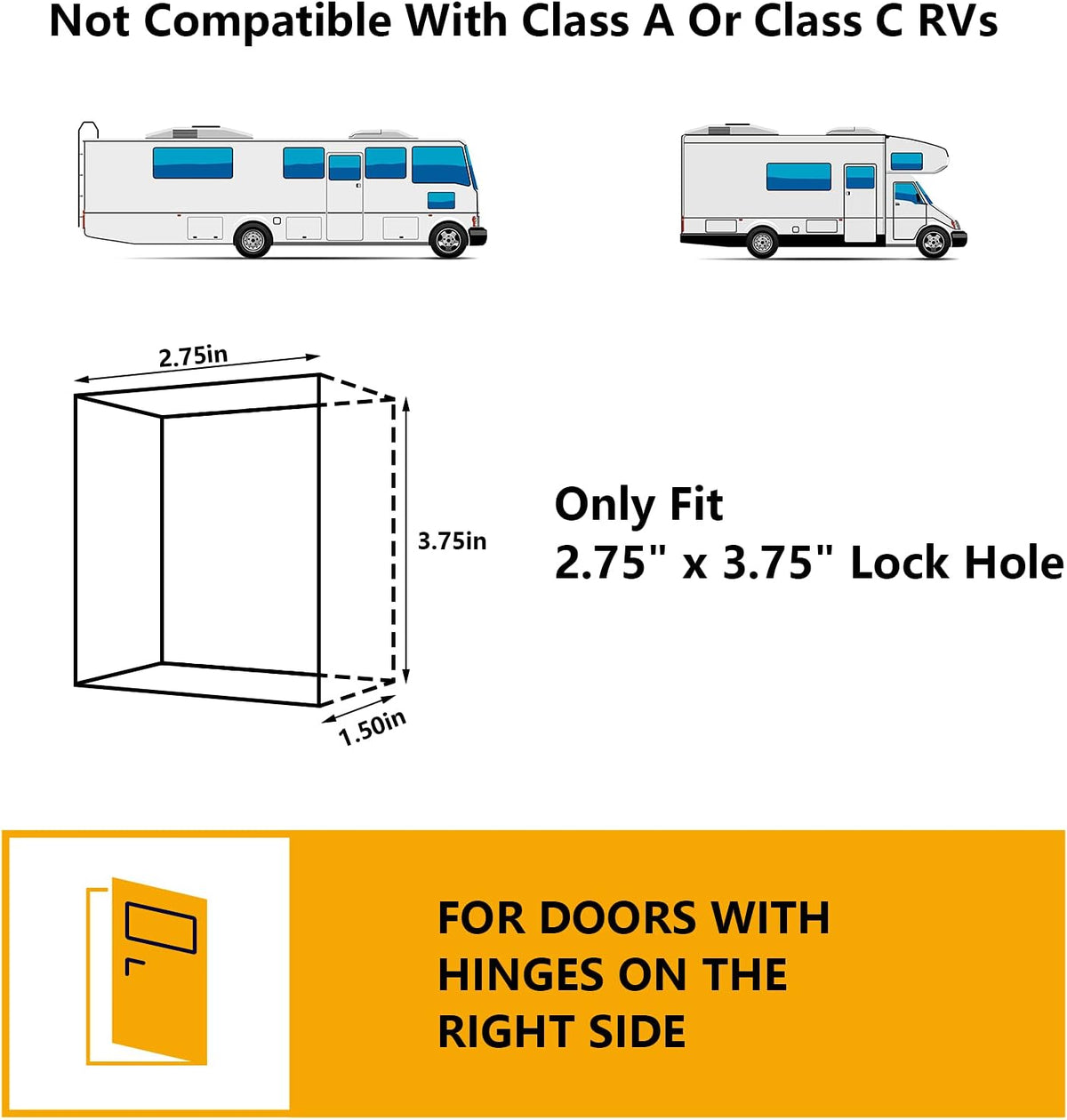 RV Keyless Entry Door Lock with Steel Core U178