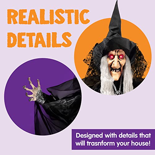 47” Animated Witch Halloween Decorations T151