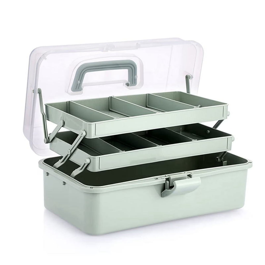 3-Layer Plastic Storage Box with Adjustable Spacers L57233