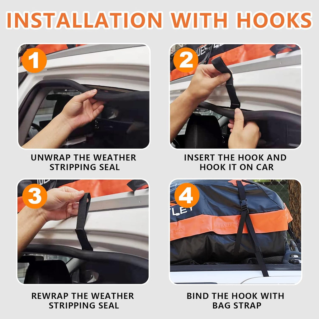 100% Waterproof 15 Cubic Feet Rooftop Cargo Carrier A7668