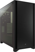 Black Tempered Glass Mid-Tower ATX PC Case W6927
