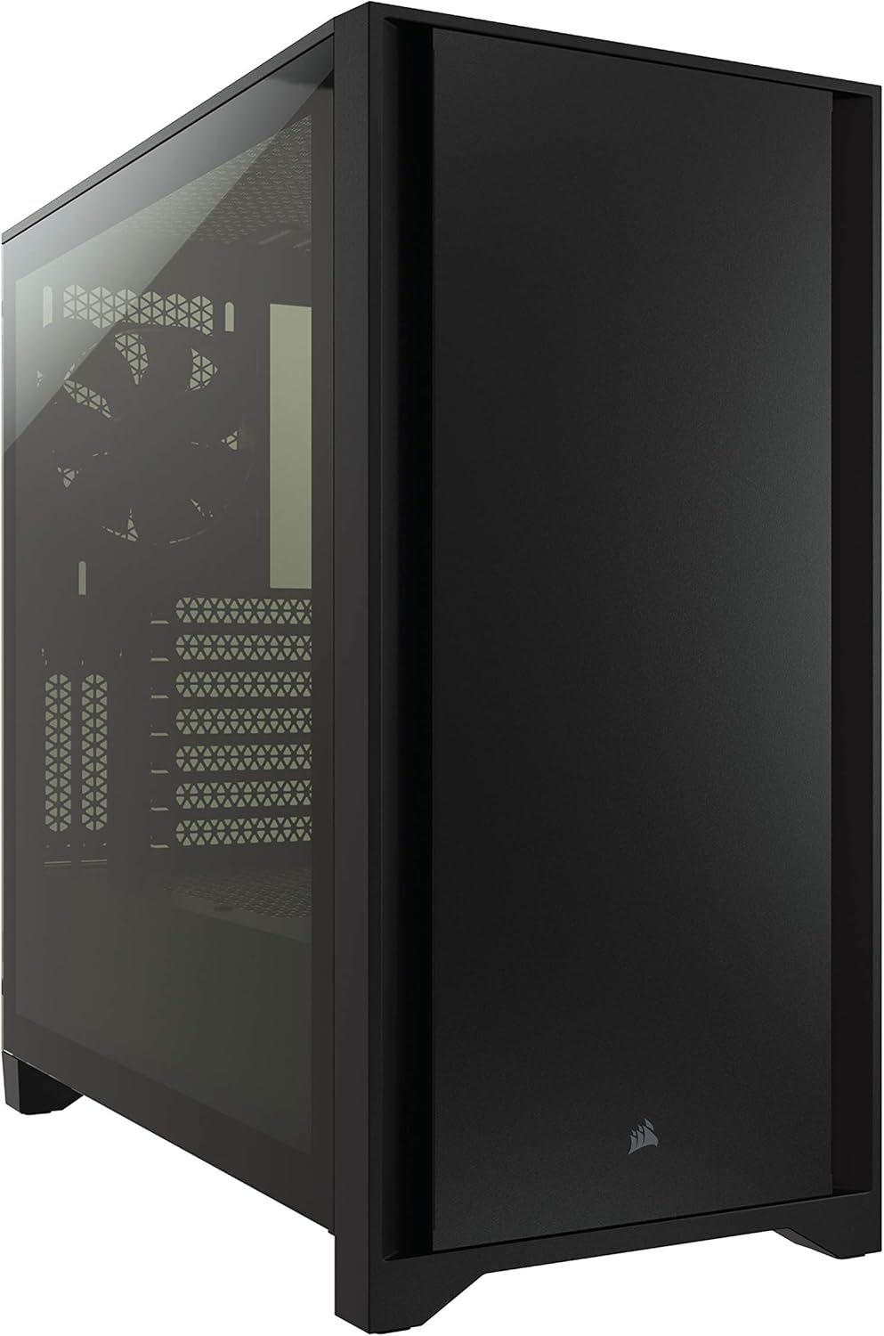 Black Tempered Glass Mid-Tower ATX PC Case W6927