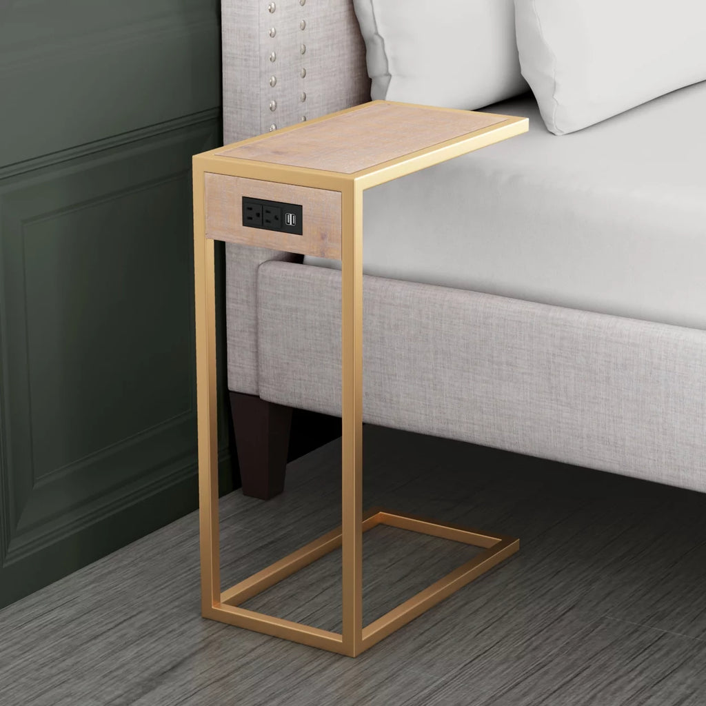 Side Table Brown and Gold F324500
