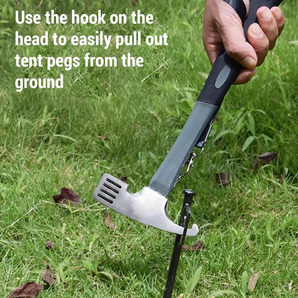 Tent Stake Kit with Steel Pegs and Hammer B9079