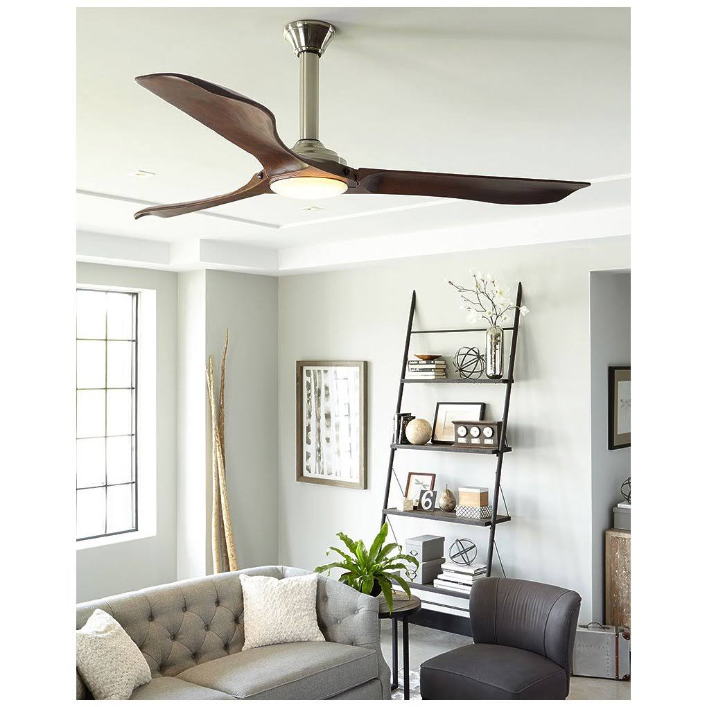 Brushed Steel Ceiling Fan with Light V1416