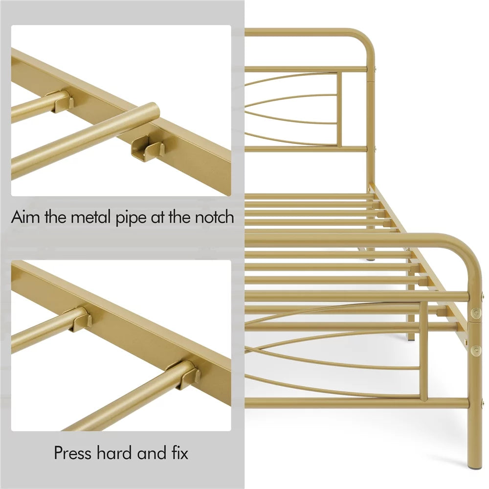Black Metal Full Size Bed T90285