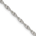 925 Sterling Silver Twisted Herringbone Necklace 24 inch S783658